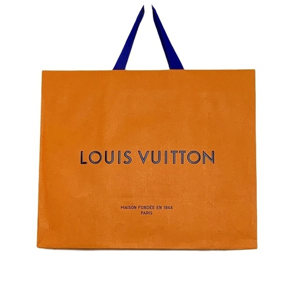 AUTHENTIC LOUIS VUITTON Gift bag Luxury Designer Presentation Orange Blue - Picture 1 of 7
